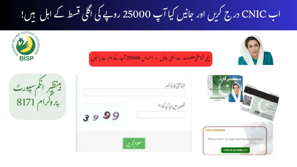 احساس 8171 ویب پورٹل اپنی اہلیت چیک کریں