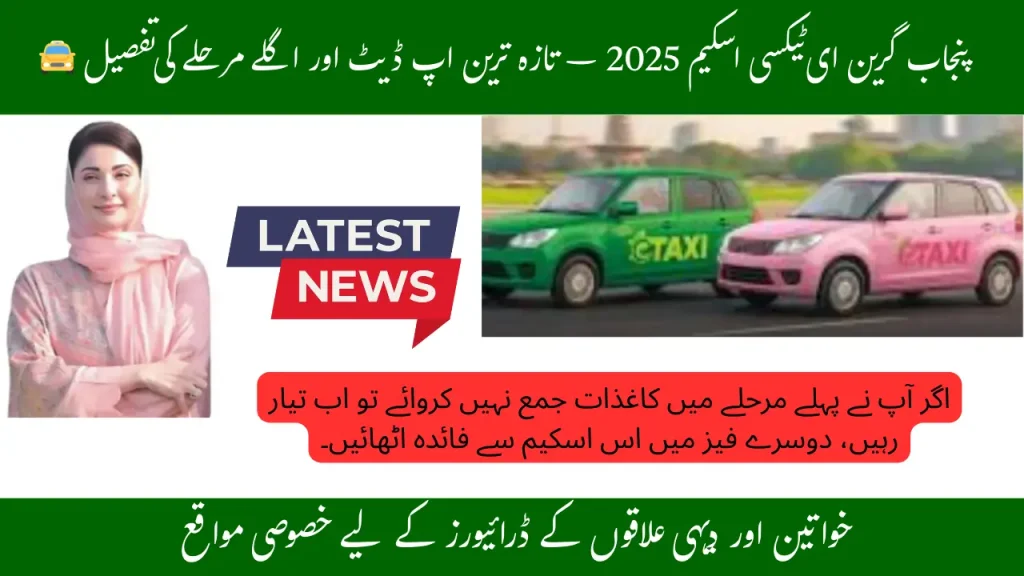 CM Punjab Green E-Taxi Scheme – Latest Update (August 2025)